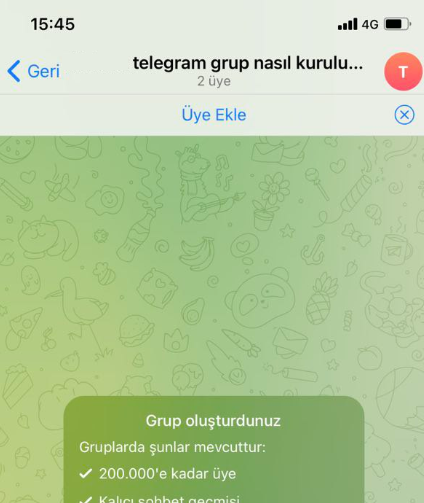 telegram grup nasıl kurulur